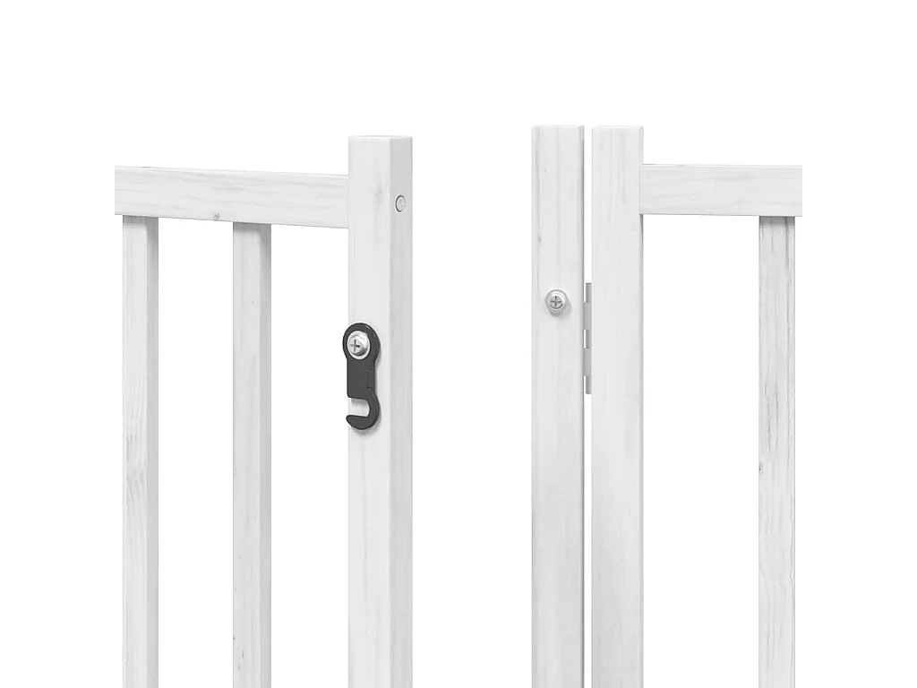Barrière pour chien porte pliable 12 panneaux bois de peuplier