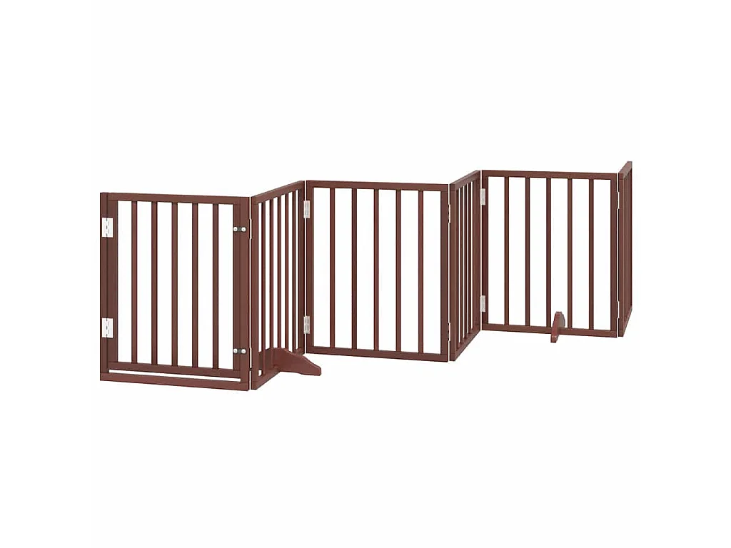 Barrière pour chien porte pliable 12 panneaux bois de peuplier