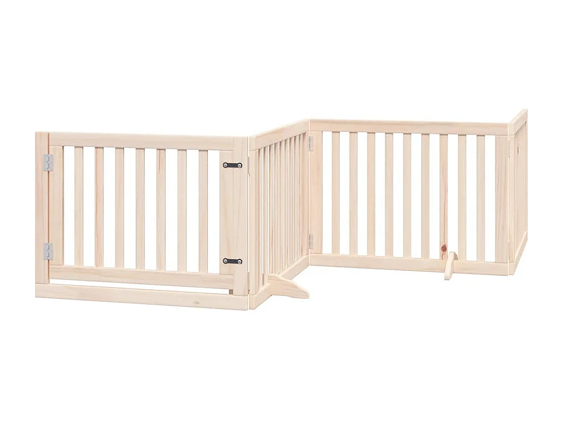 Portão para cães com porta dobrável 12 painéis 960 cm álamo