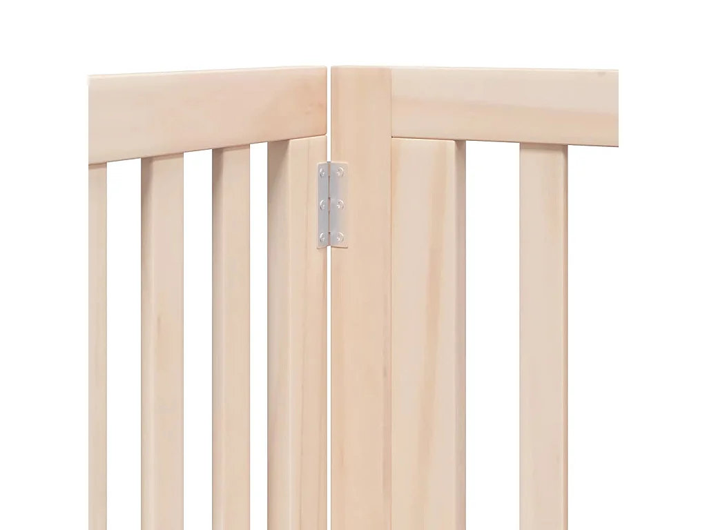 Barrière pour chien porte pliable 12 panneaux bois de peuplier