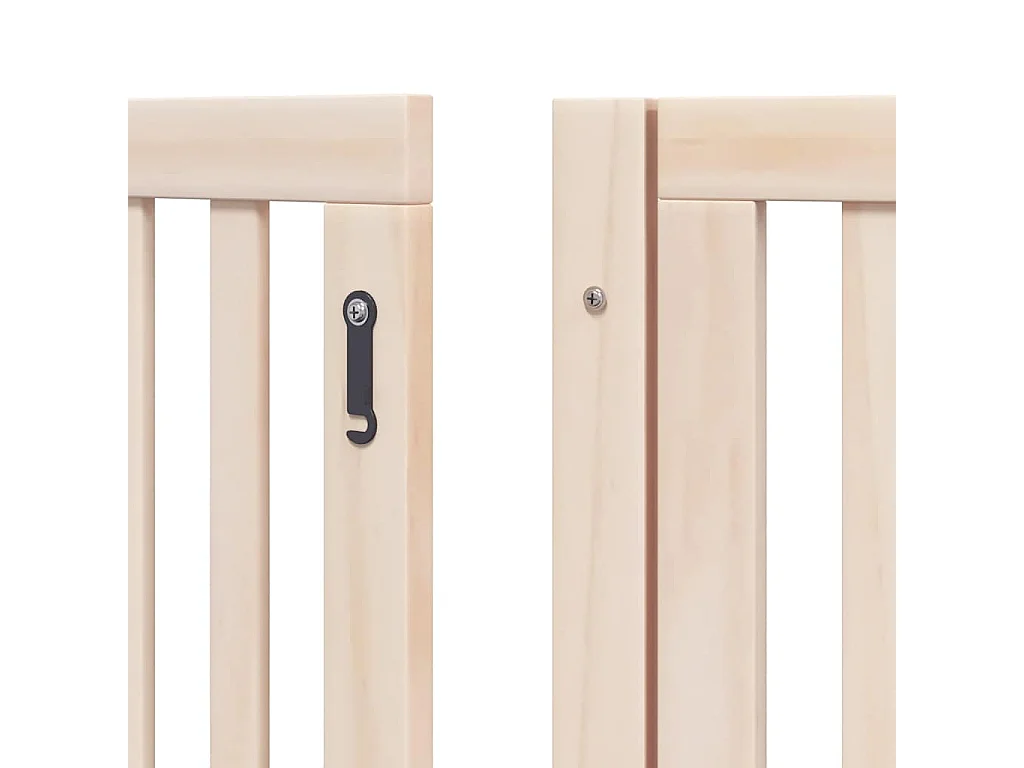 Barrière pour chien porte pliable 12 panneaux bois de peuplier