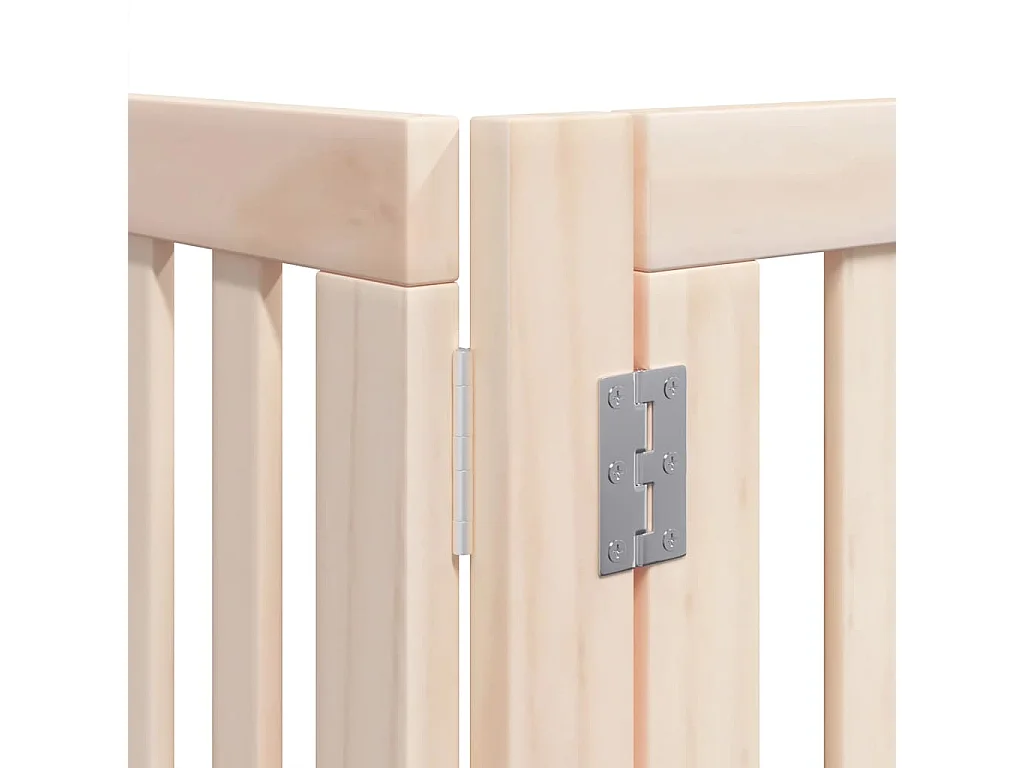 Barrière pour chien porte pliable 12 panneaux bois de peuplier