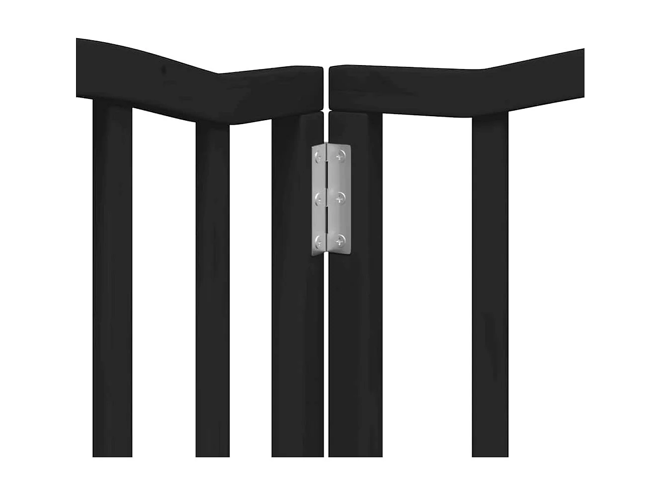 Barrière pour chien porte pliable 9 panneaux noir bois peuplier