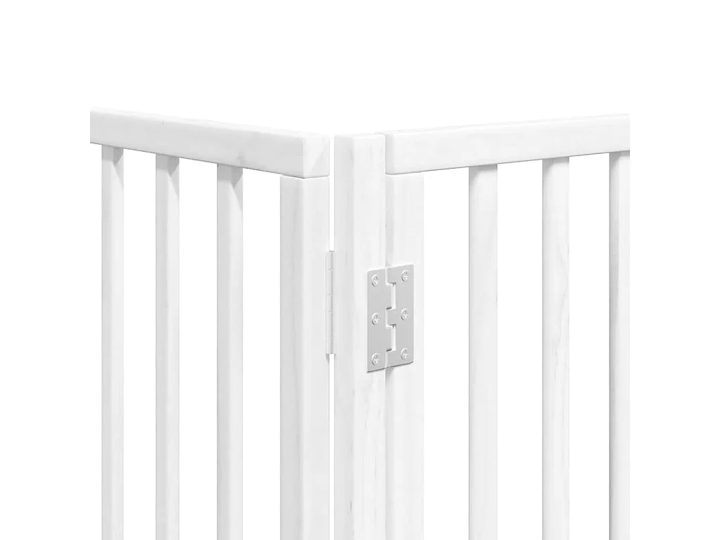 Barrière pour chien porte pliable 6 panneaux blanc bois peuplier
