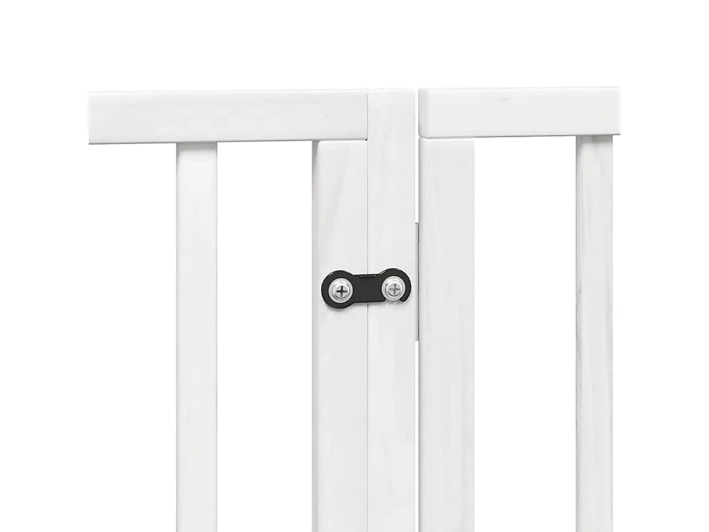 Barrière pour chien porte pliable 6 panneaux blanc bois peuplier