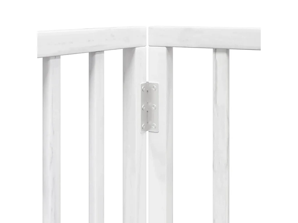Barrière pour chien porte pliable 6 panneaux blanc bois peuplier