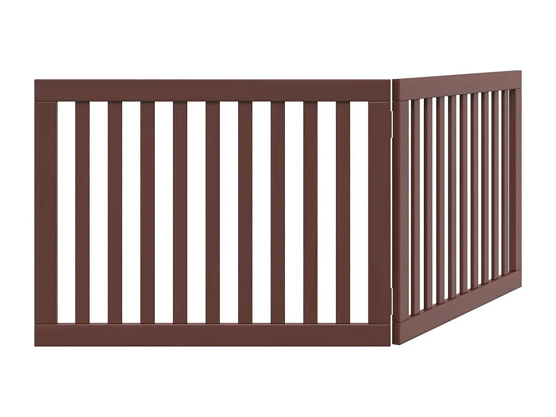 Portão para cães dobrável 2 painéis 160 cm álamo castanho