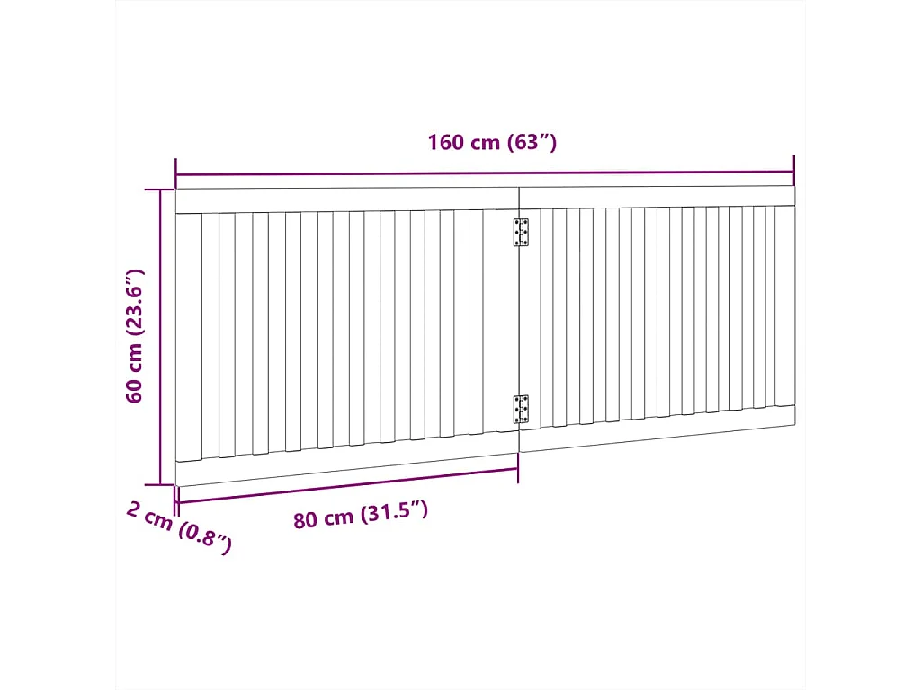 Portão para cães dobrável 2 painéis 160 cm álamo castanho