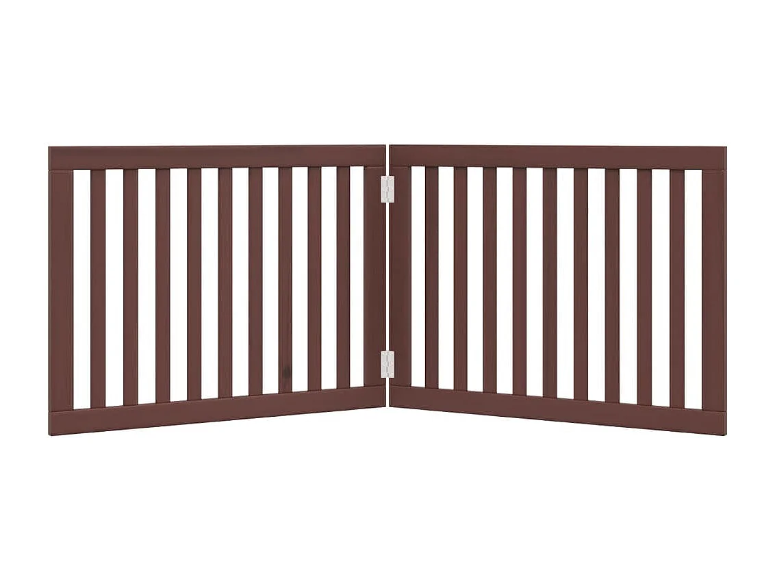 Barrière pour chien pliable 2 panneaux 160 cm bois de peuplier