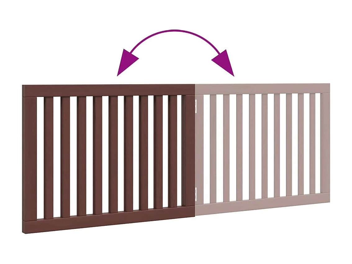 Barrière pour chien pliable 2 panneaux 160 cm bois de peuplier