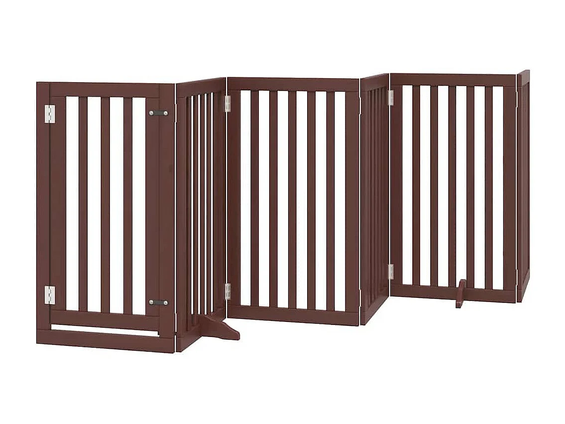 Barrière pour chien porte pliable 9 panneaux bois de peuplier