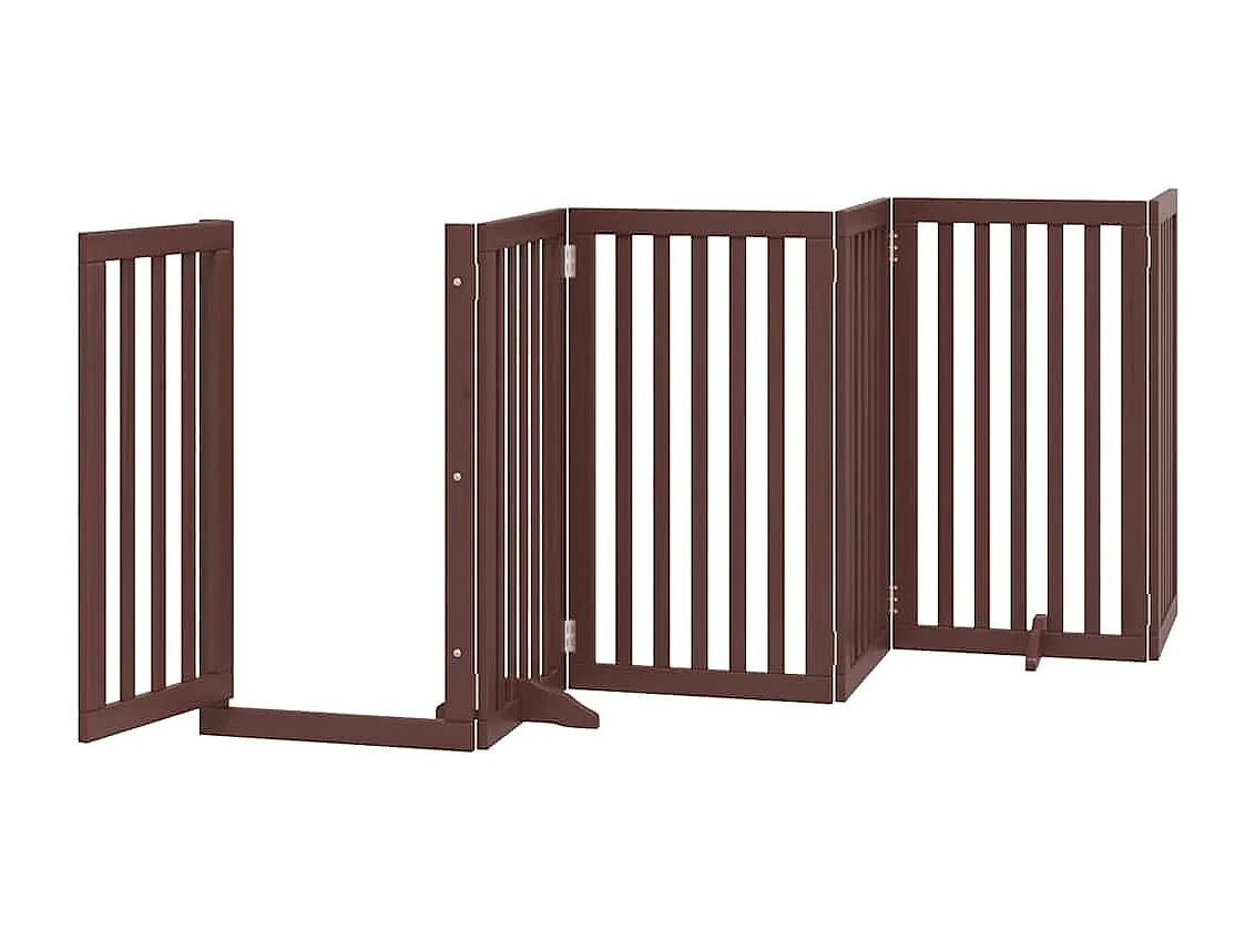 Barrière pour chien porte pliable 9 panneaux bois de peuplier