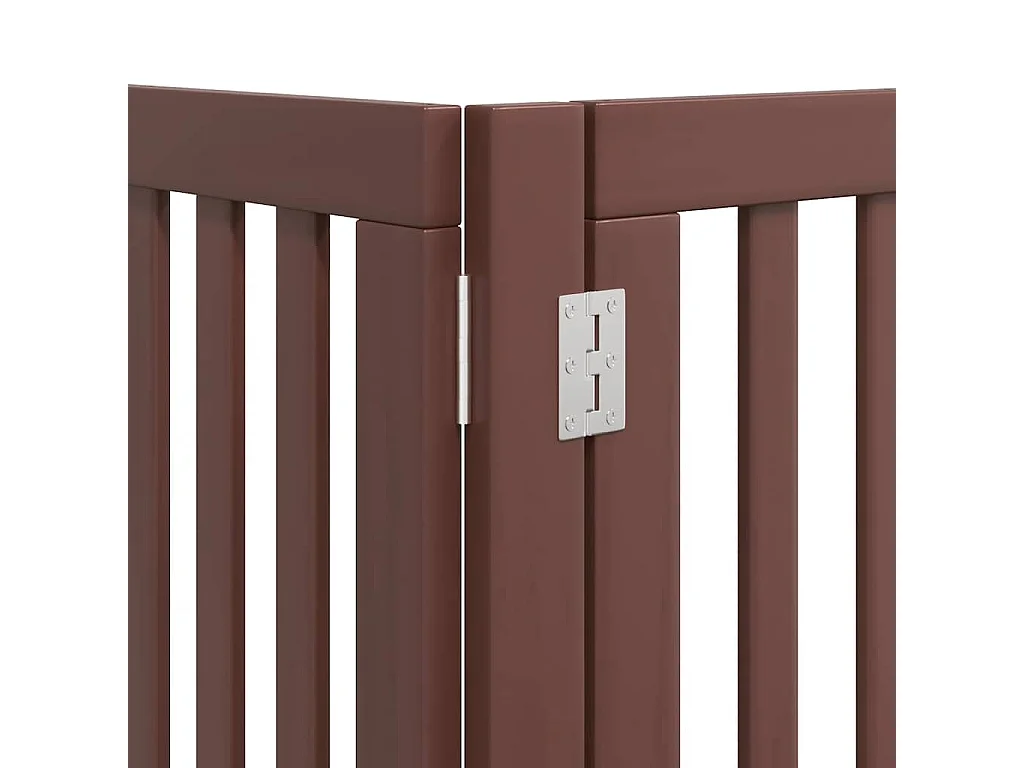 Barrière pour chien porte pliable 9 panneaux bois de peuplier