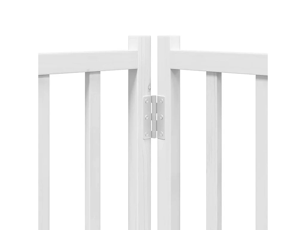 Barrière pour chiens avec porte 4 panneaux bois de sapin massif