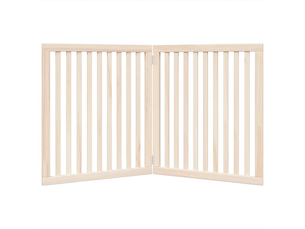 Portão para cães dobrável 2 painéis 160 cm madeira de álamo