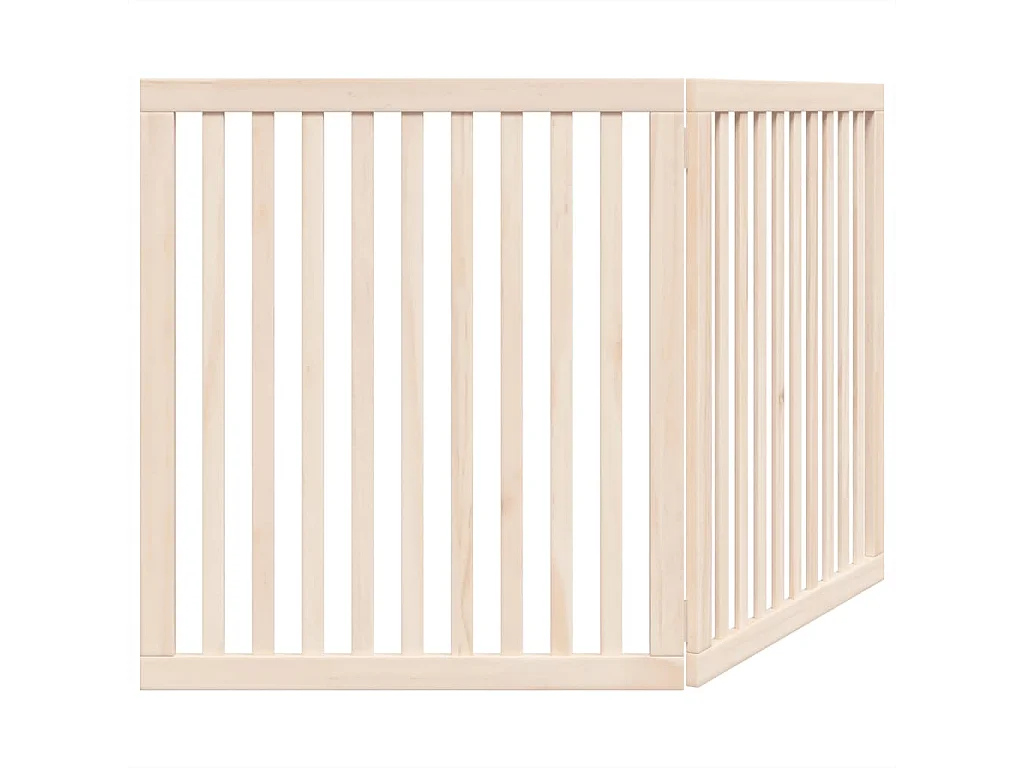 Portão para cães dobrável 2 painéis 160 cm madeira de álamo