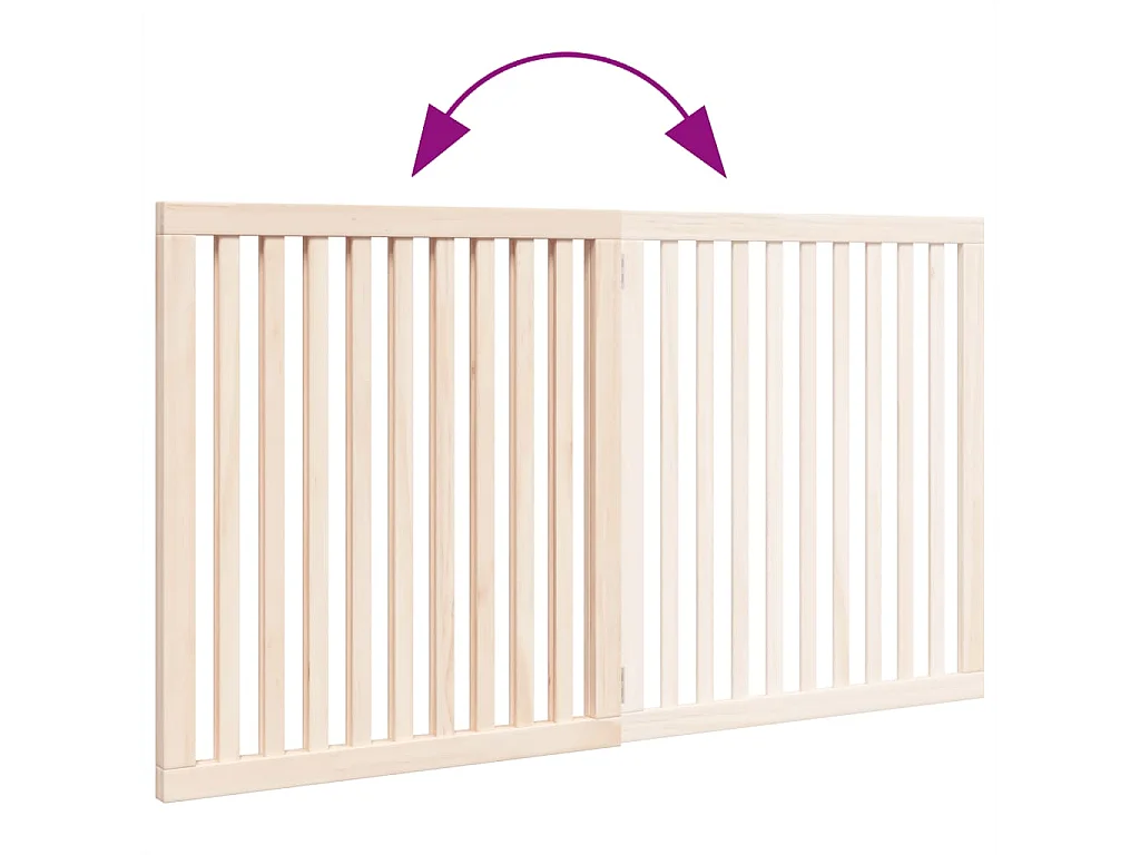 Portão para cães dobrável 2 painéis 160 cm madeira de álamo