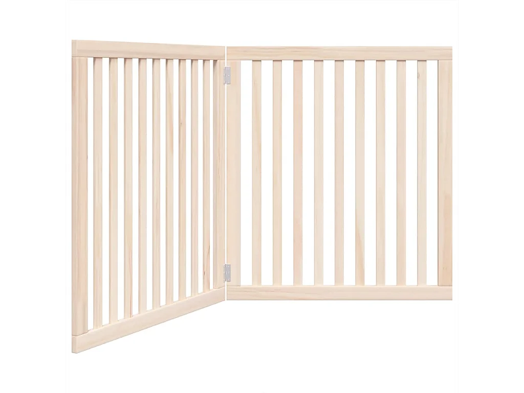 Portão para cães dobrável 2 painéis 160 cm madeira de álamo