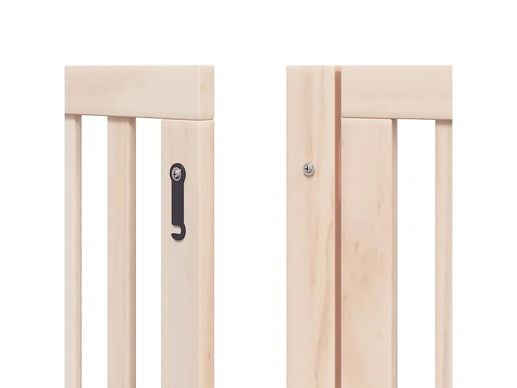 Barrière pour chien porte pliable 12 panneaux bois de peuplier