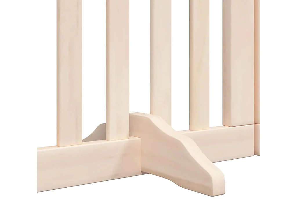 Barrière pour chien porte pliable 12 panneaux bois de peuplier