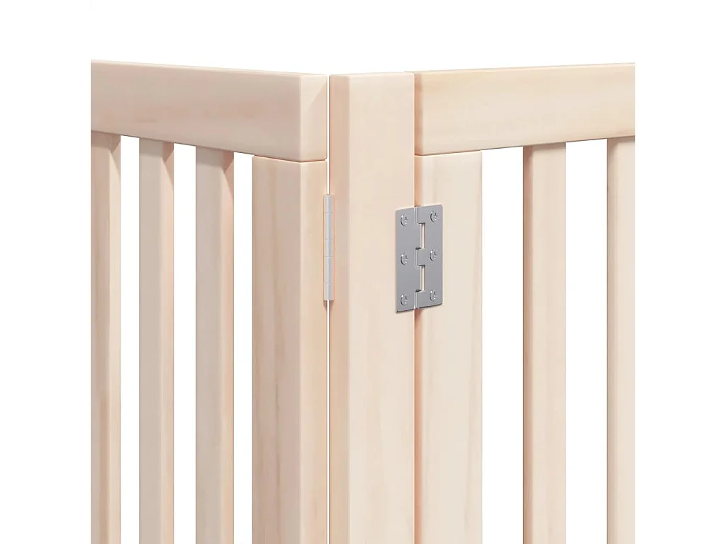 Barrière pour chien porte pliable 12 panneaux bois de peuplier