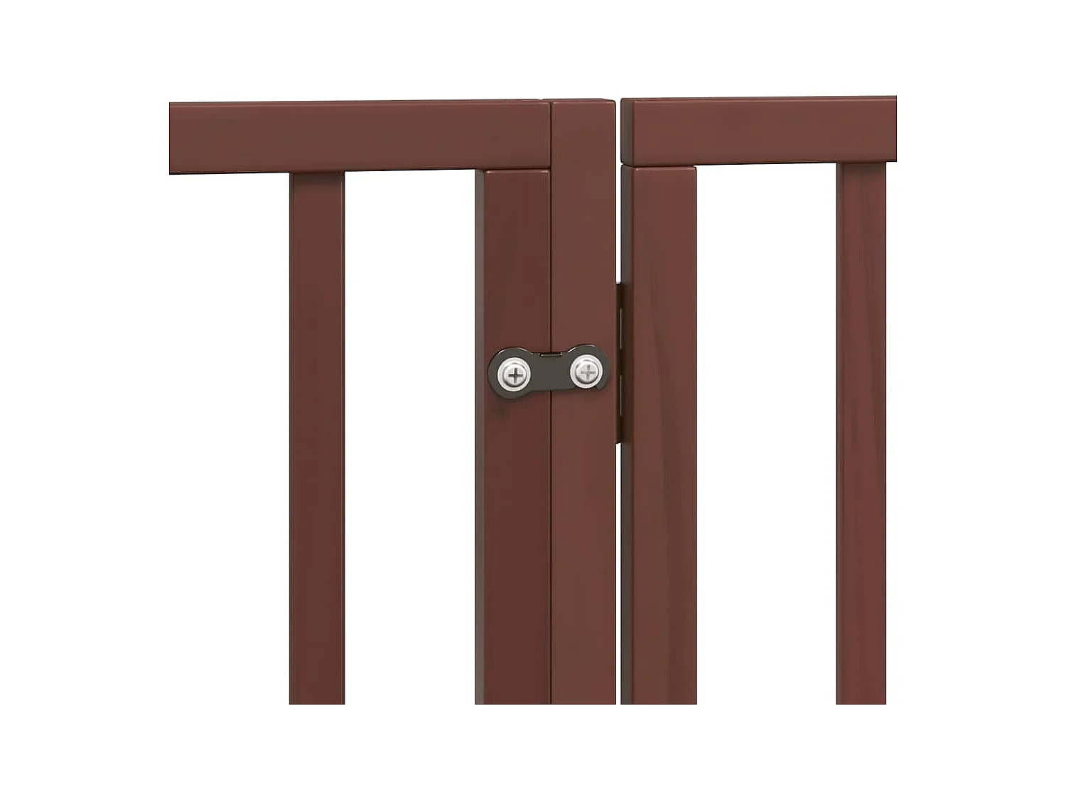 Portão para cães com porta dobrável 6 painéis 480cm álamo castanho