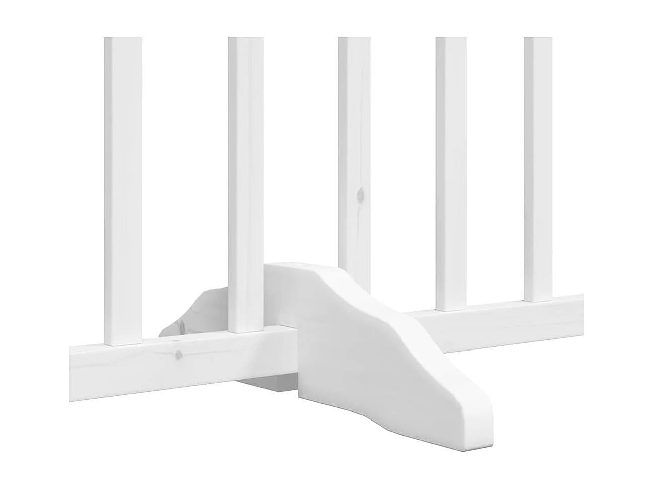 Puerta de perros plegable 12 paneles madera álamo blanca 960 cm