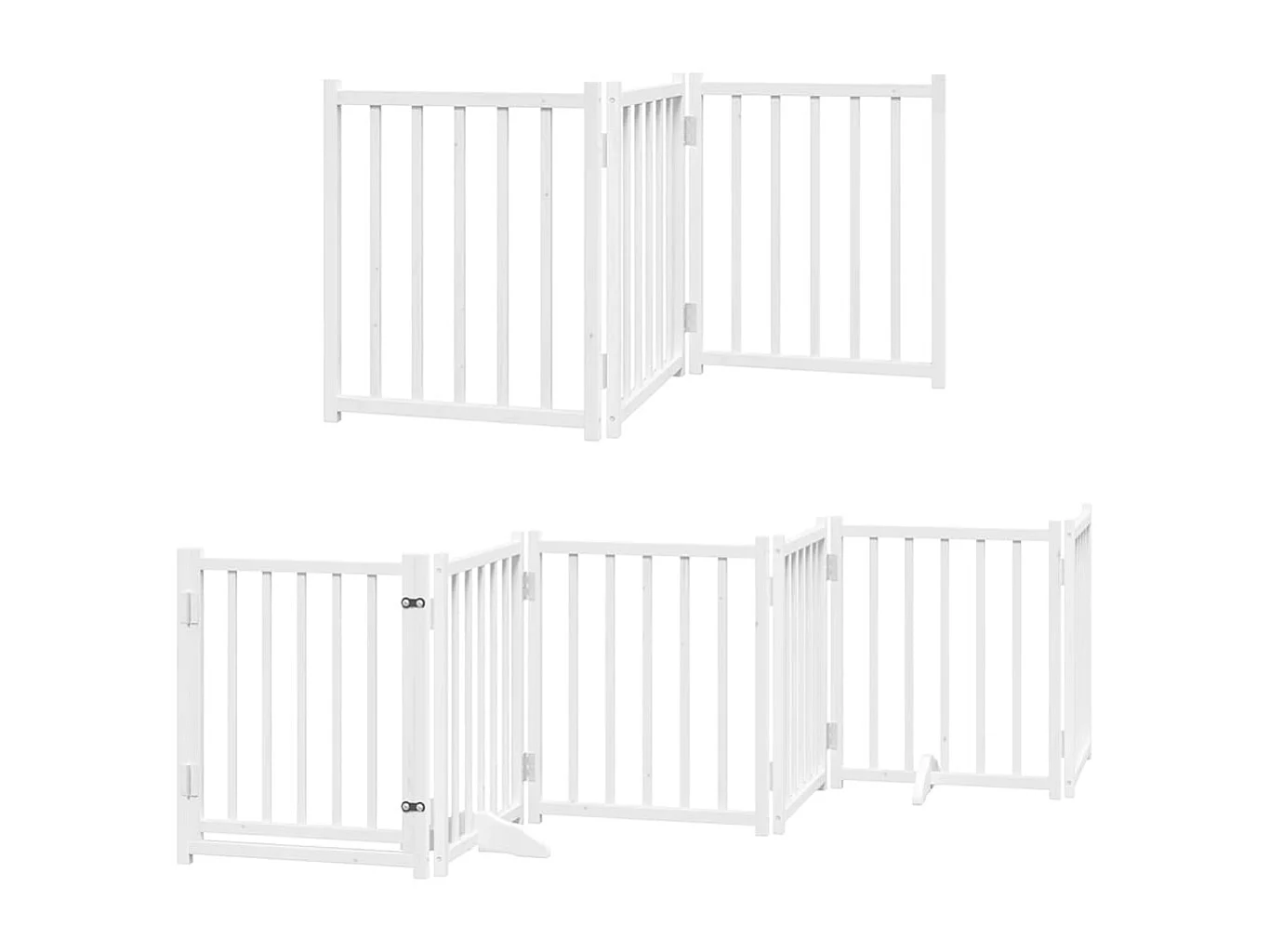 Barrière pour chien porte pliable 15 panneaux bois de peuplier