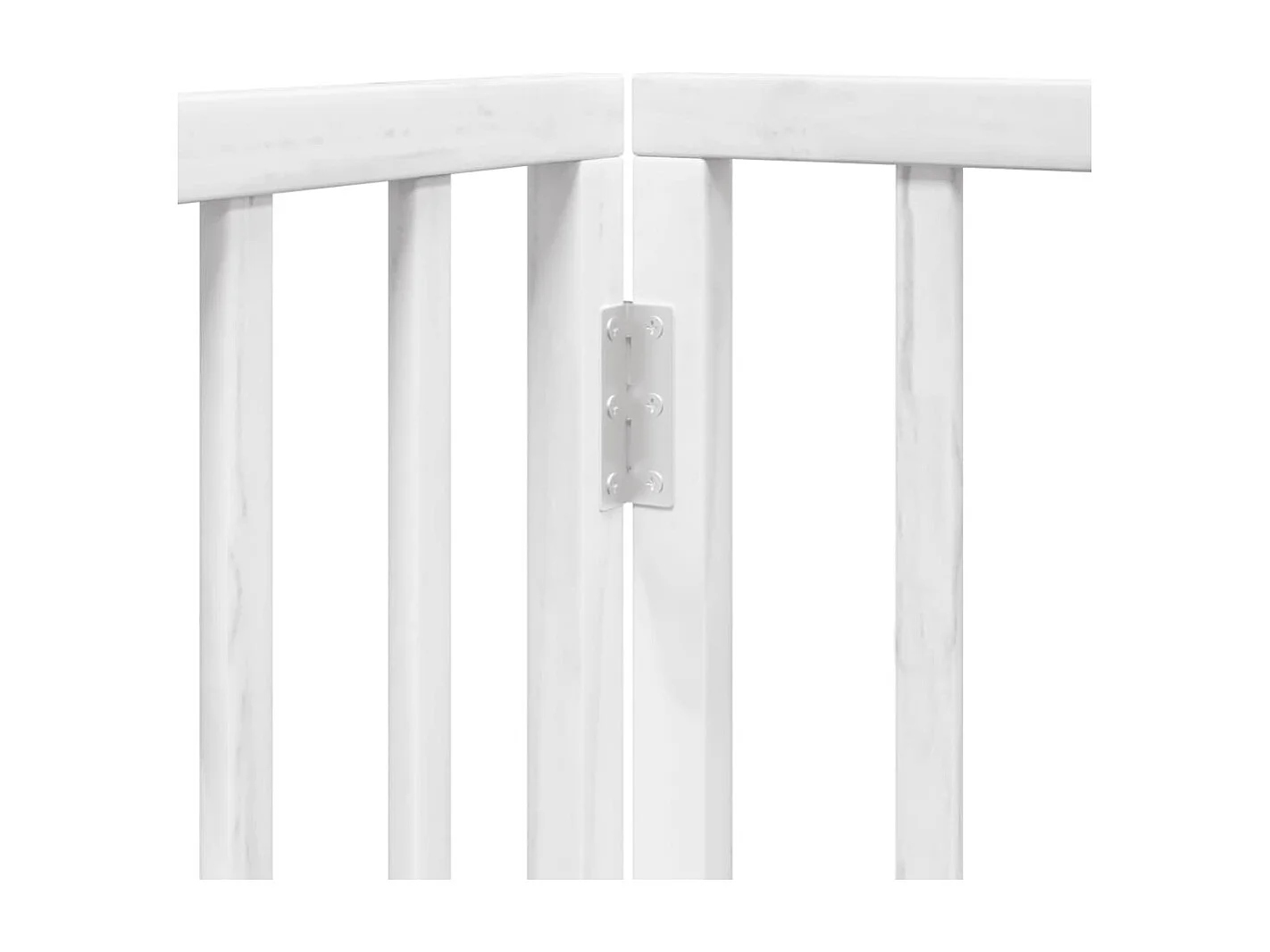 Barrière pour chiens et porte 6 panneaux blanc bois de peuplier