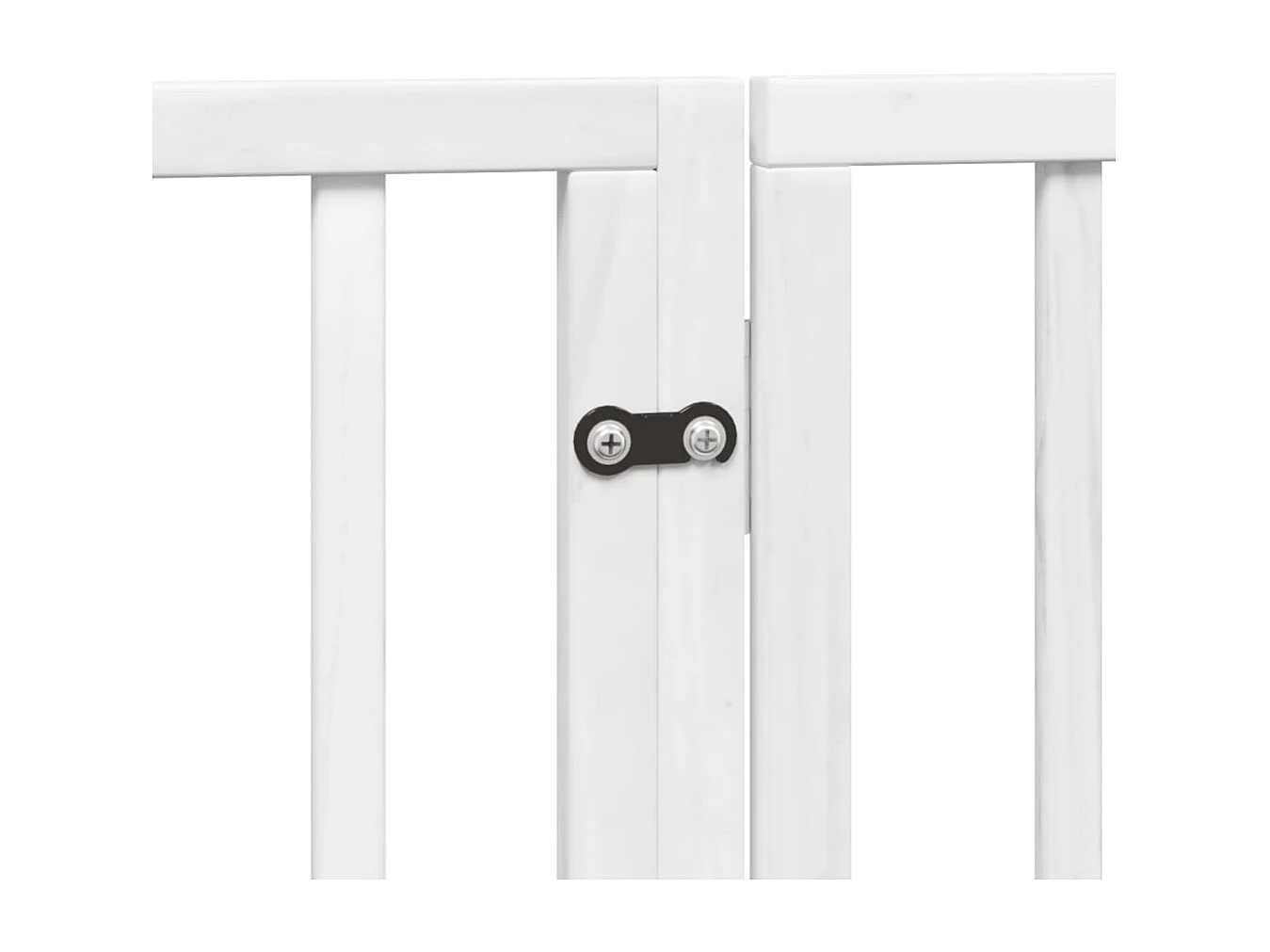 Barrière pour chiens et porte 6 panneaux blanc bois de peuplier