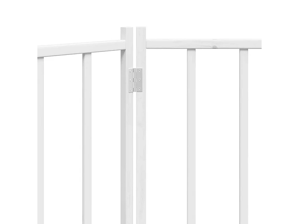 Portão para cães dobrável 2 painéis 160 cm abeto maciço branco