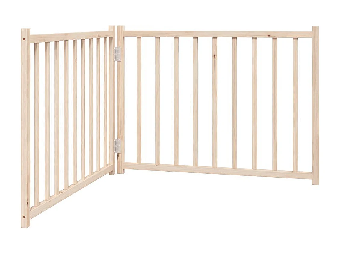 Portão para cães dobrável 2 painéis 160 cm madeira abeto maciça