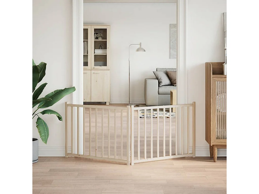 Portão para cães dobrável 2 painéis 160 cm madeira abeto maciça