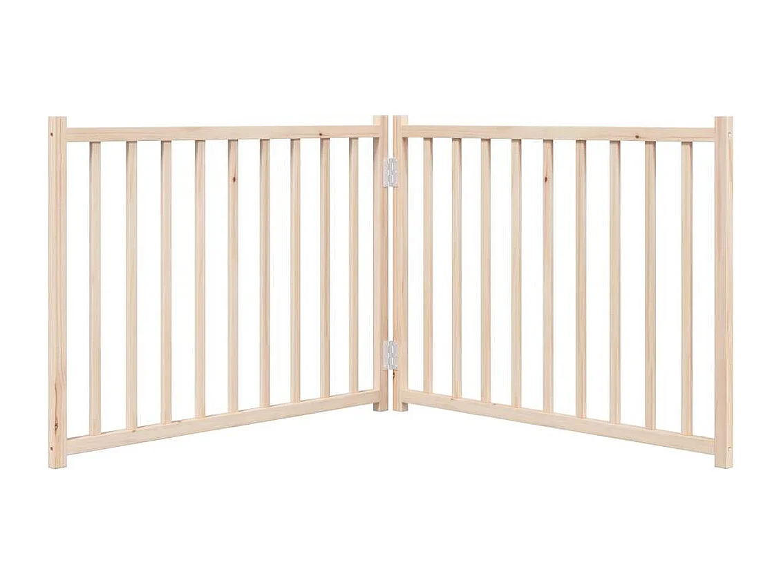 Portão para cães dobrável 2 painéis 160 cm madeira abeto maciça