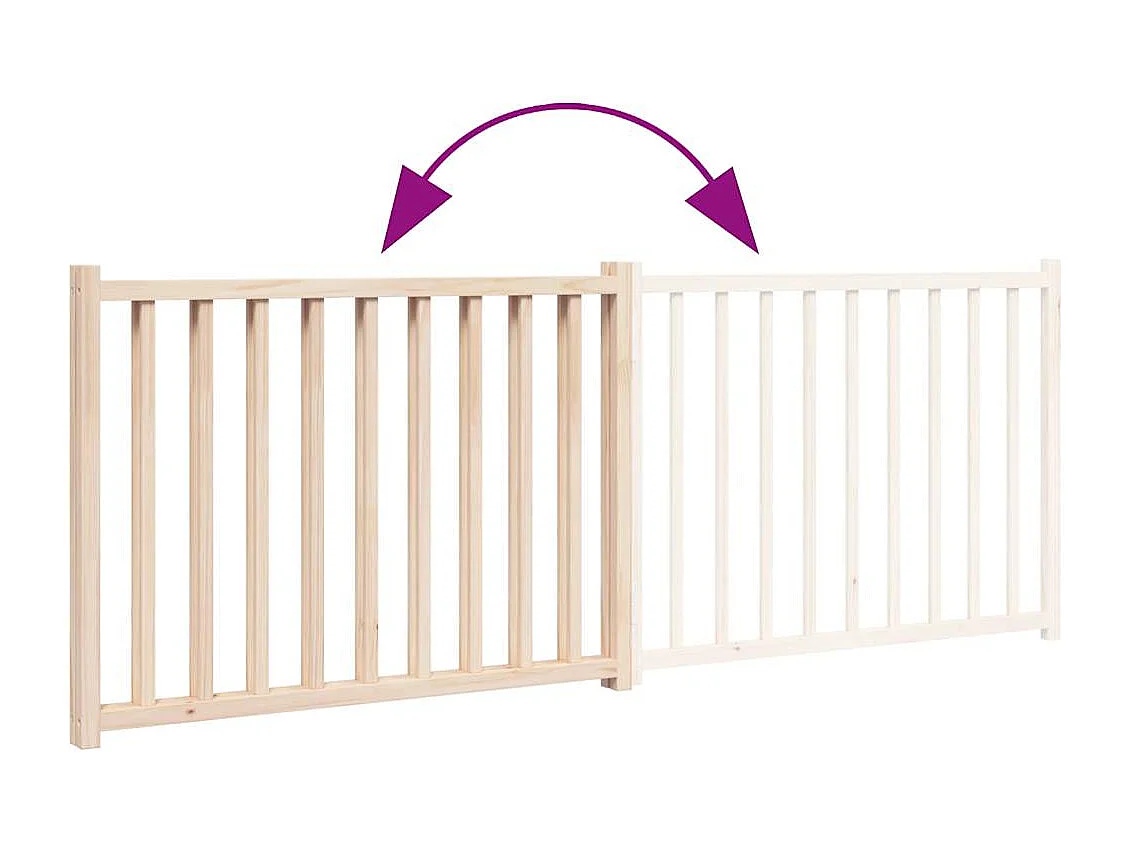 Portão para cães dobrável 2 painéis 160 cm madeira abeto maciça