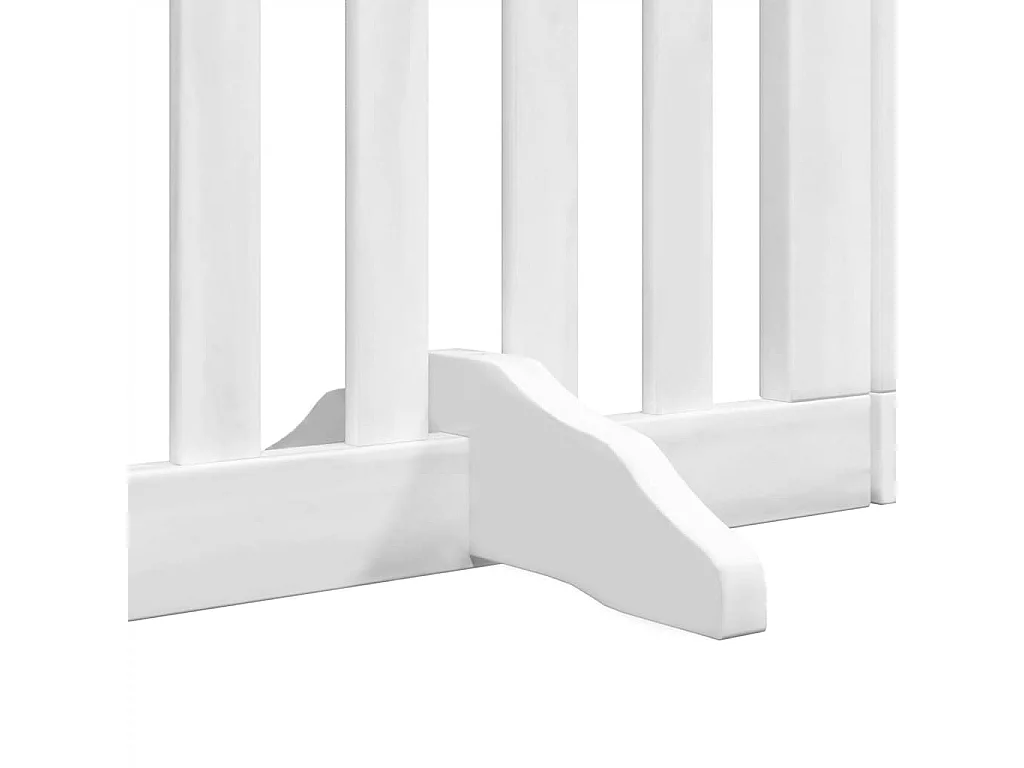 Portão para cães com porta dobrável 12 painéis 600cm álamo branco