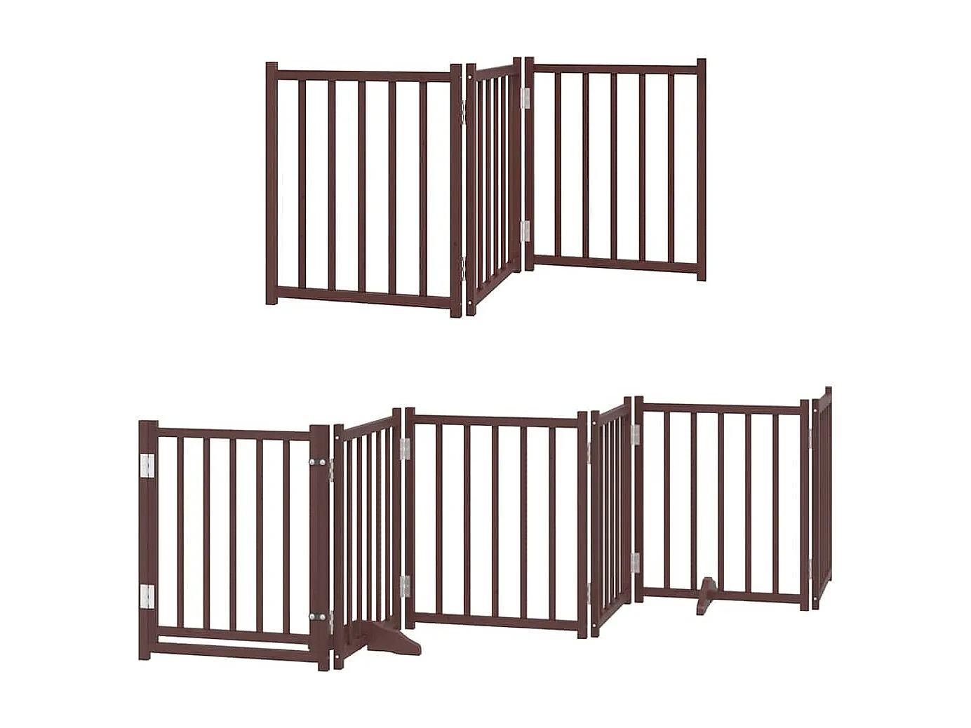 Barrière pour chien porte pliable 12 panneaux bois de peuplier