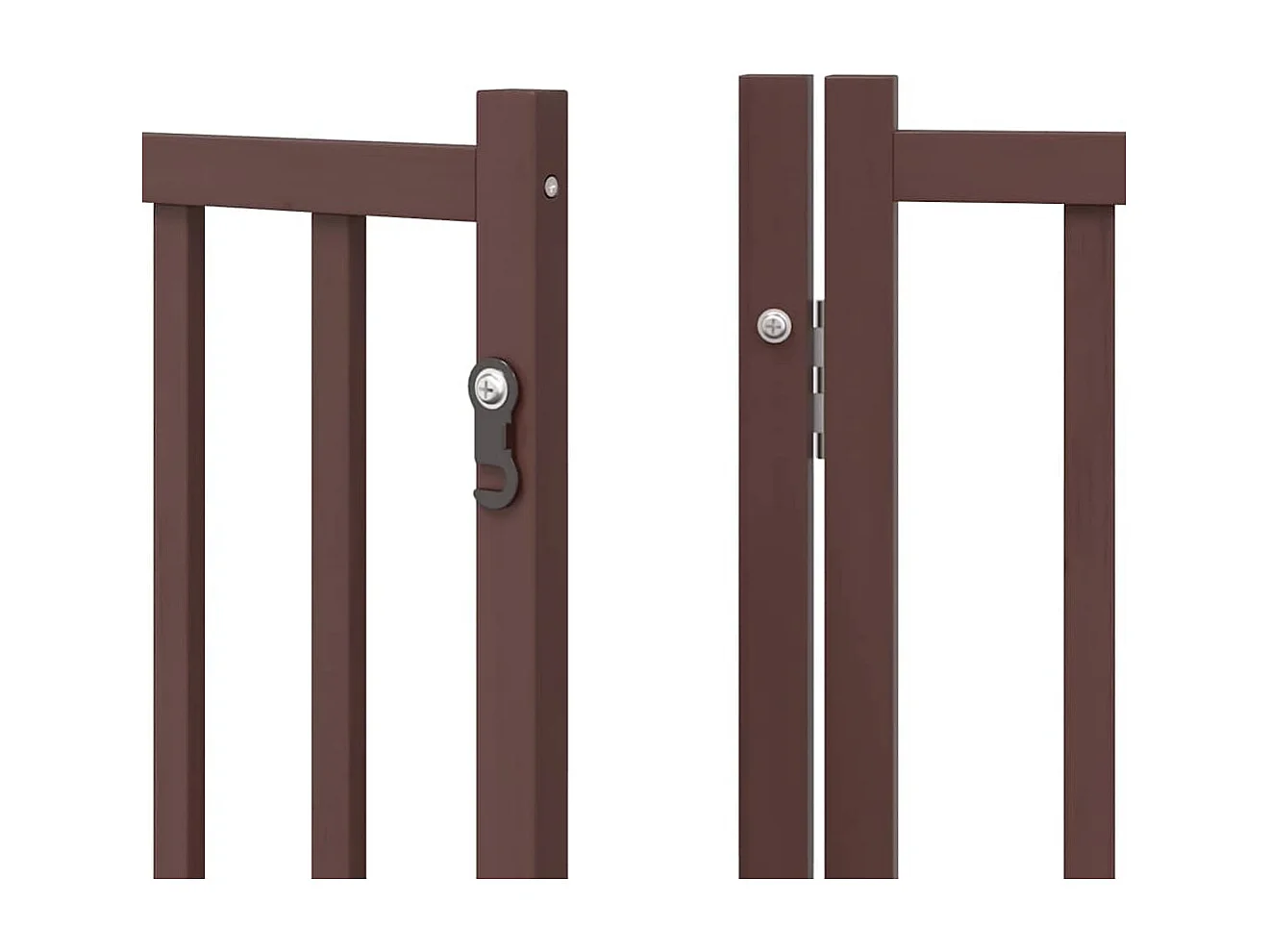 Barrière pour chien porte pliable 12 panneaux bois de peuplier