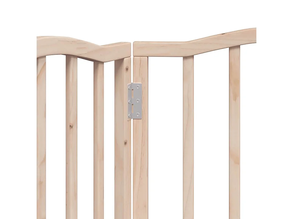 Puerta para perros plegable 3 paneles madera de álamo 150 cm