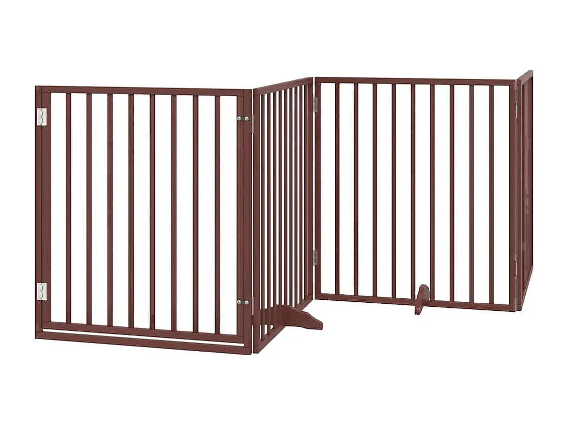 Barrière pour chien porte pliable 12 panneaux bois de peuplier