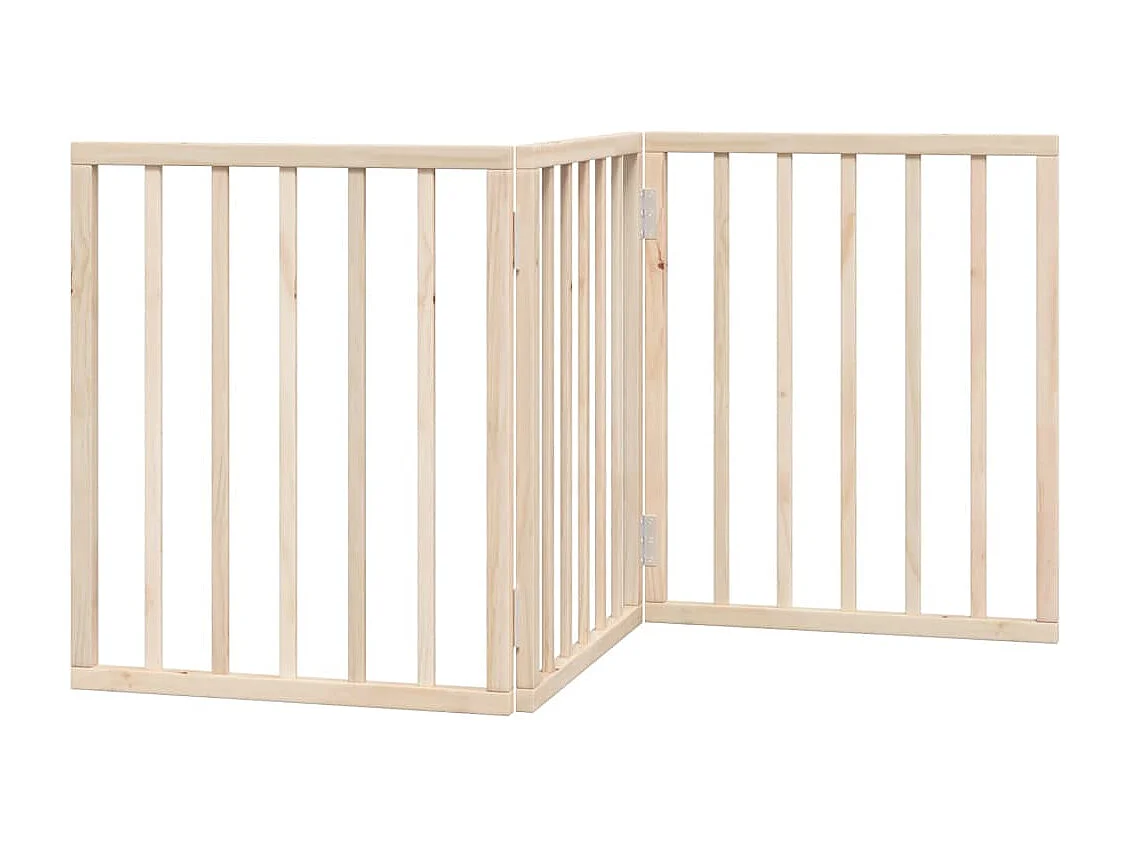 Barrière pour chien pliable à 3 panneaux 150 cm Bois de peuplier