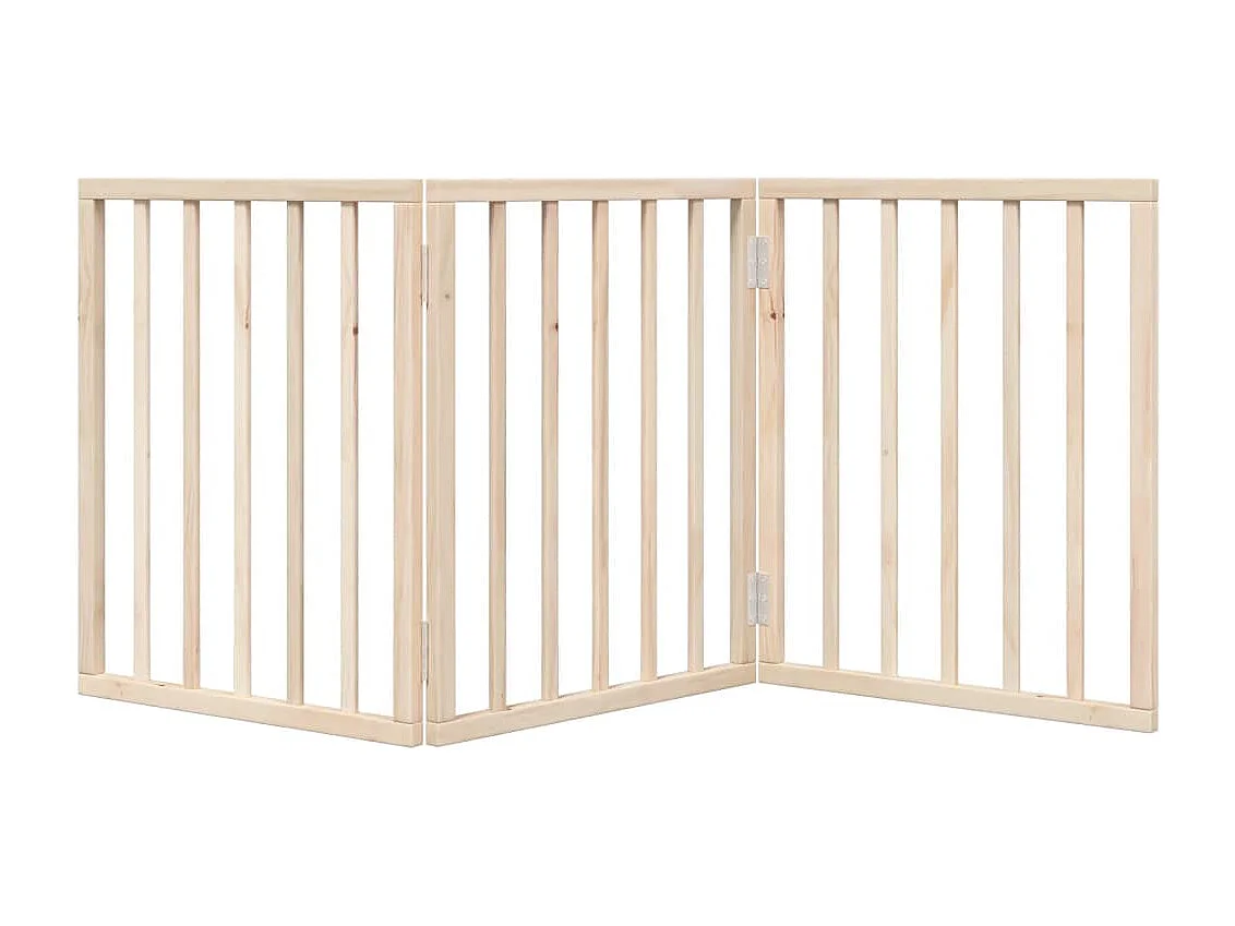 Barrière pour chien pliable à 3 panneaux 150 cm Bois de peuplier