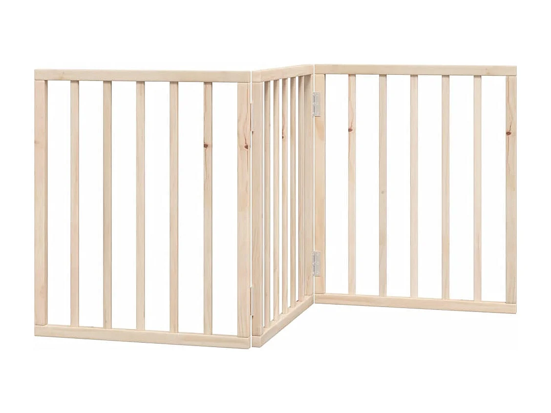 Barrière pour chien pliable à 3 panneaux 150 cm Bois de peuplier