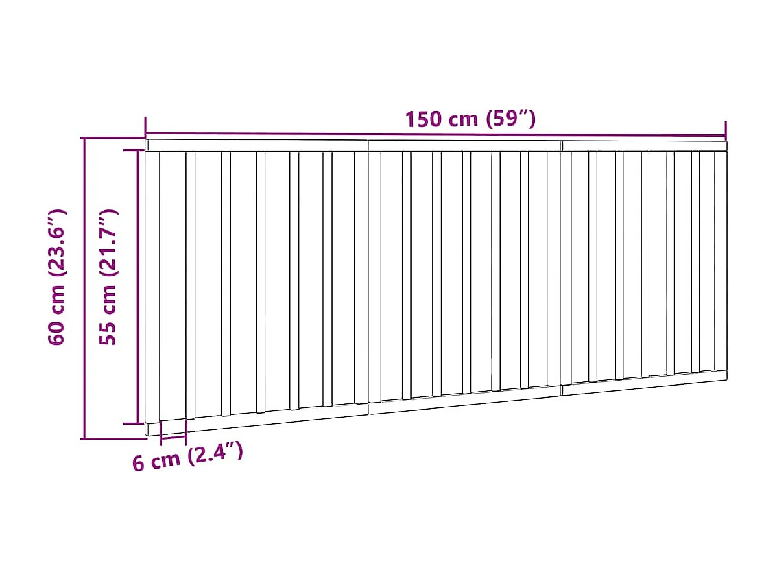Barrière pour chien pliable à 3 panneaux 150 cm Bois de peuplier