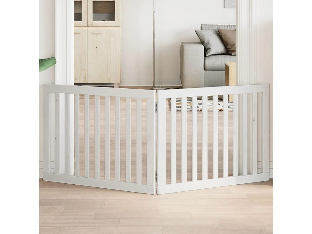 Portão para cães dobrável 2 painéis 160 cm madeira de álamo