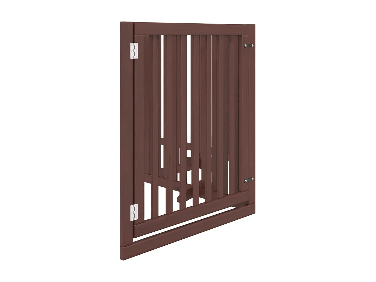 Barrière pour chiens avec porte 4 panneaux bois de peuplier