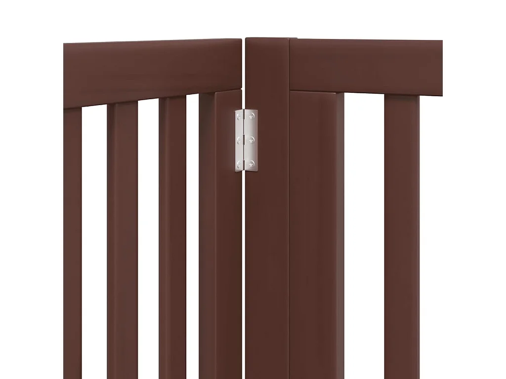 Barrière pour chiens avec porte 4 panneaux bois de peuplier