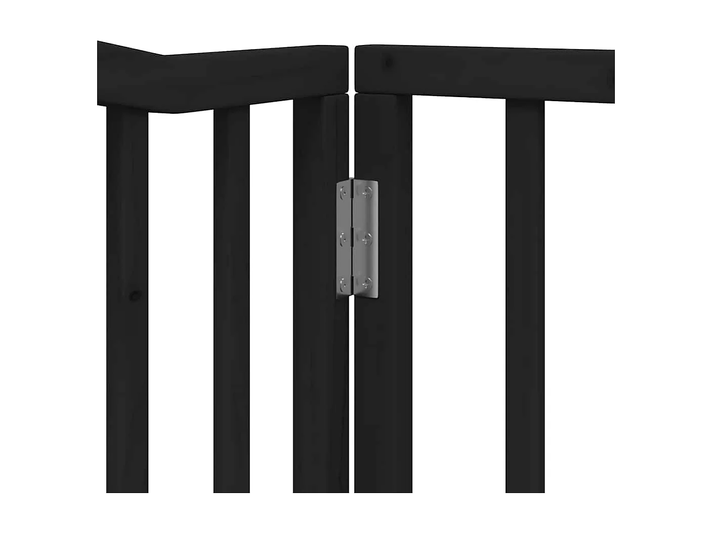 Barrière pour chien porte pliable 12 panneaux noir bois peuplier