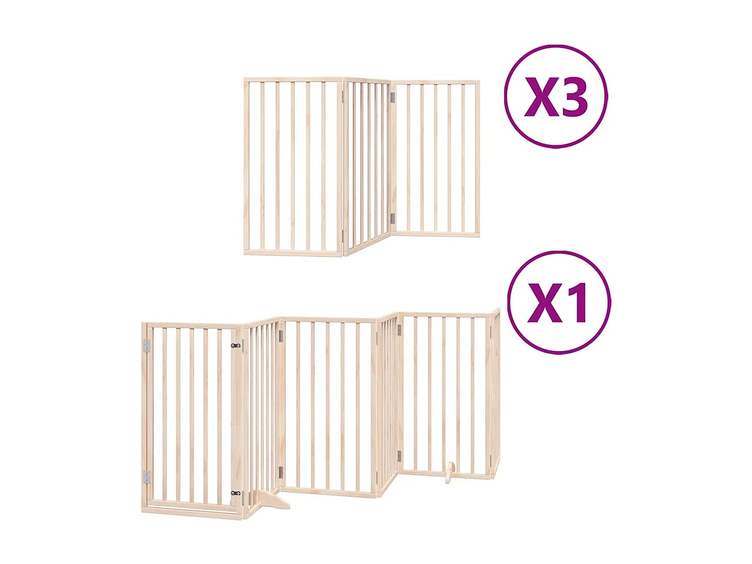 Portão para cães com porta dobrável 15 painéis 750 cm álamo