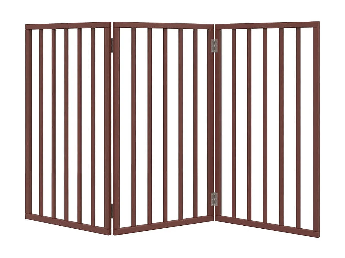 Barrière pour chien pliable 3 panneaux 150 cm bois de peuplier